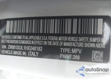 2017 Maserati Levante z USA, uszkodzony, nr VIN ZN661XUL1HX248182